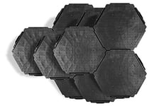 Hexadeck tiles for heavy-duty temporary flooring