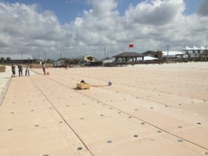 Composite mats for the beach