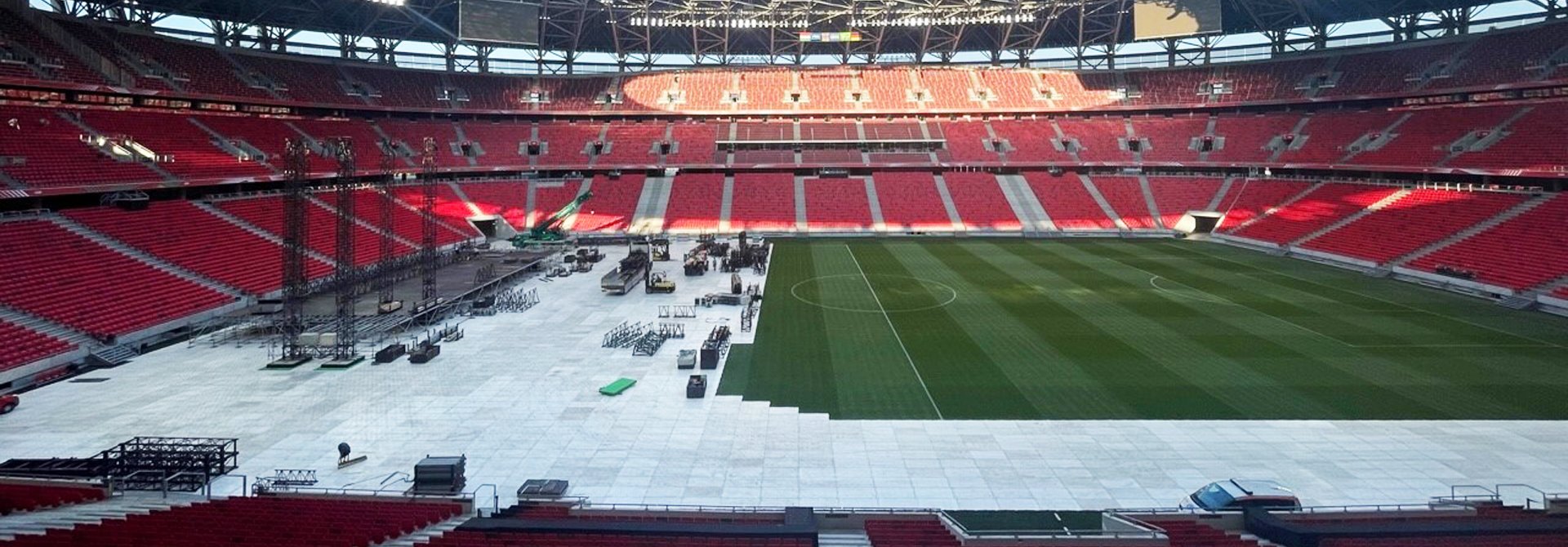 Turf protection for Puskas Arena