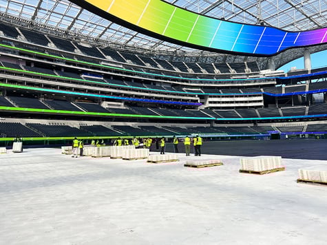 OmniDeck turf protection at SoFi Stadium
