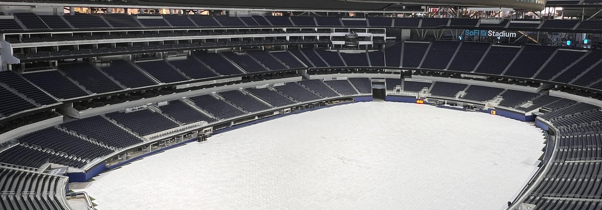 Turf protection mats for SoFi Stadium