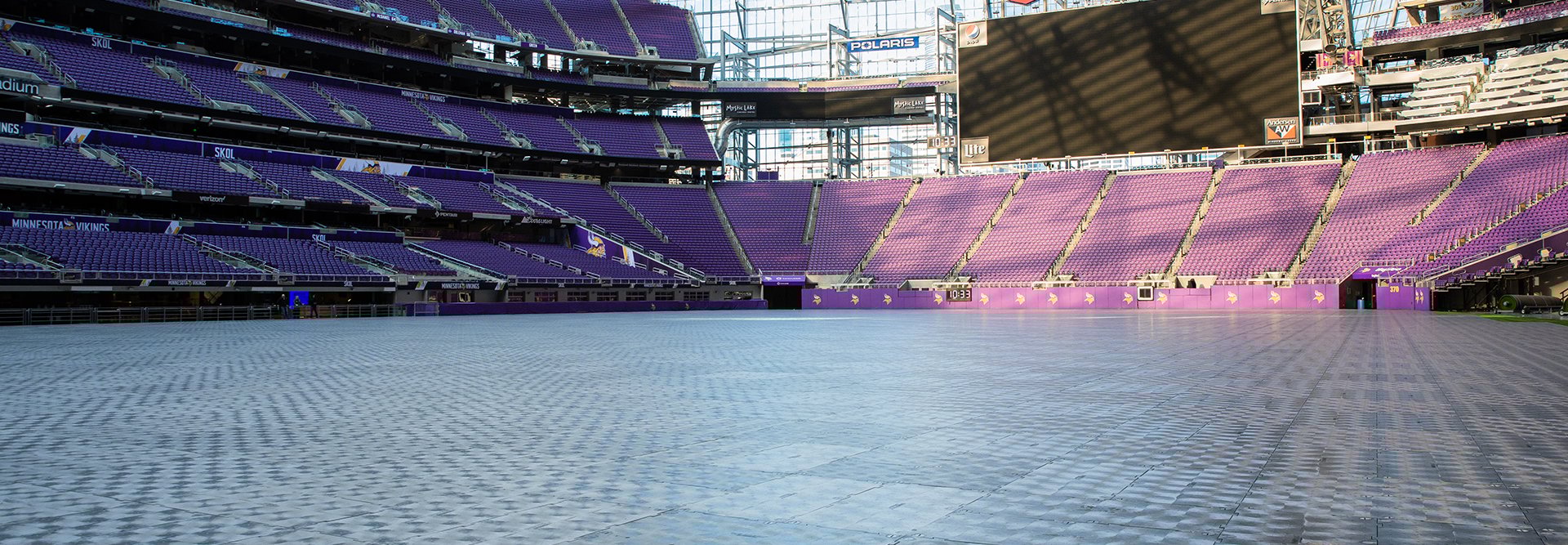 Turf protection for U.S. Bank Stadium