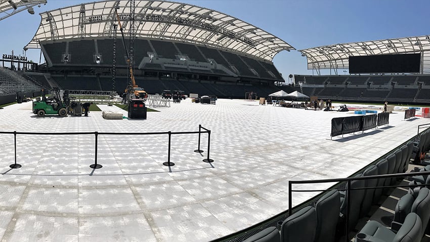 Turf protection for stadiums