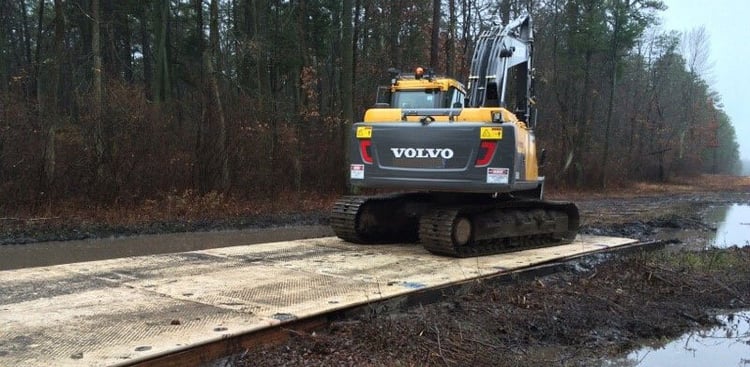 Temporary construction access road