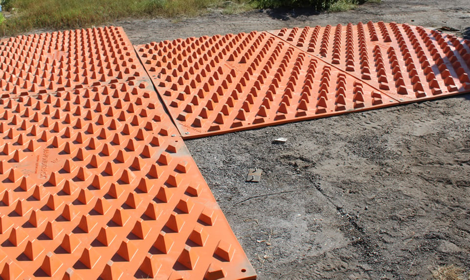 DiamondTrack trackout mats for construction