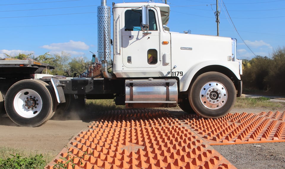 Track out mats for construction