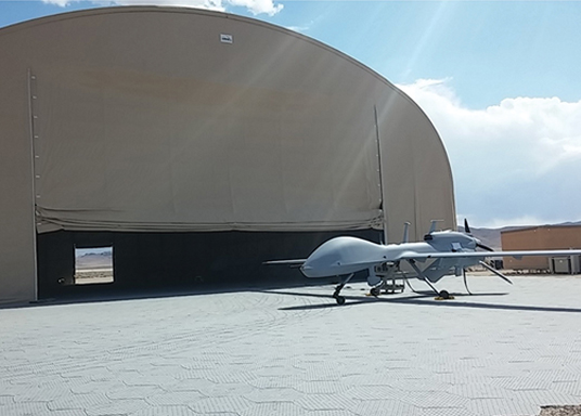 Military drone runway