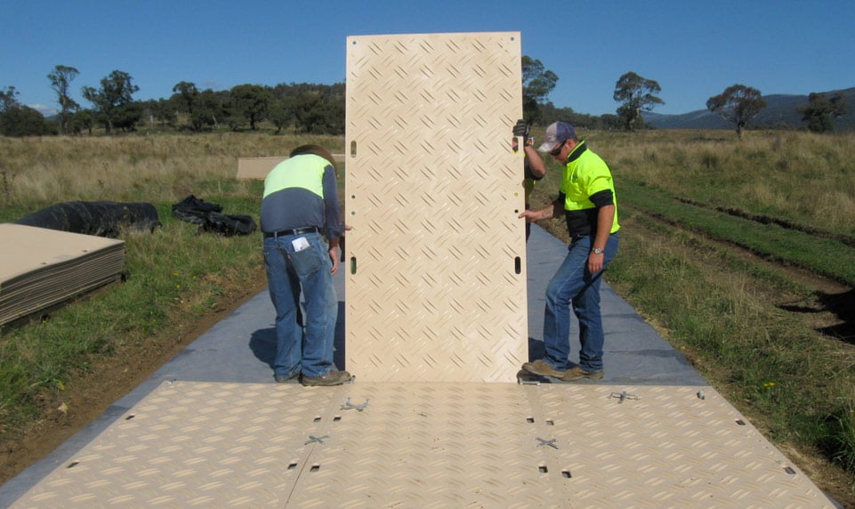 DuraDeck temporary roadway mats