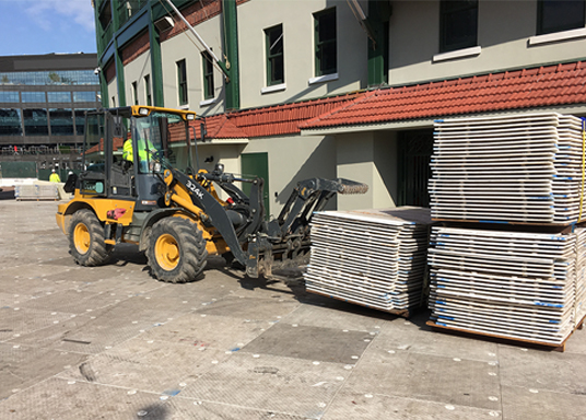 Hardscape protection at Wrigley Field