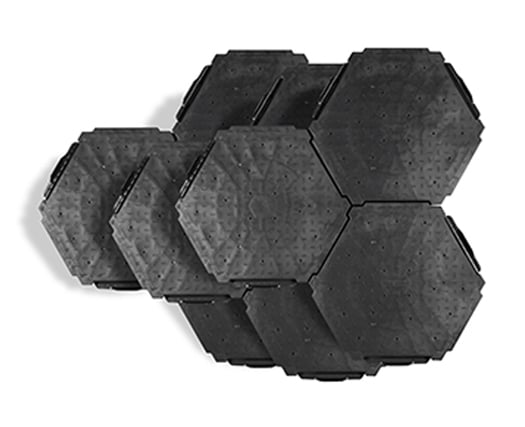 Hexadeck portable military flooring tiles