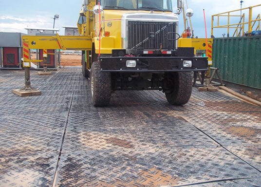 Composite mat work platform