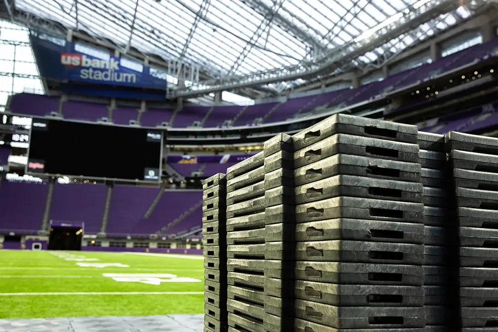 OmniDeck turf protection at U.S. Bank Stadium