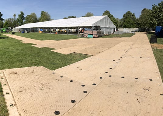 Temporary accessway for outdoor events