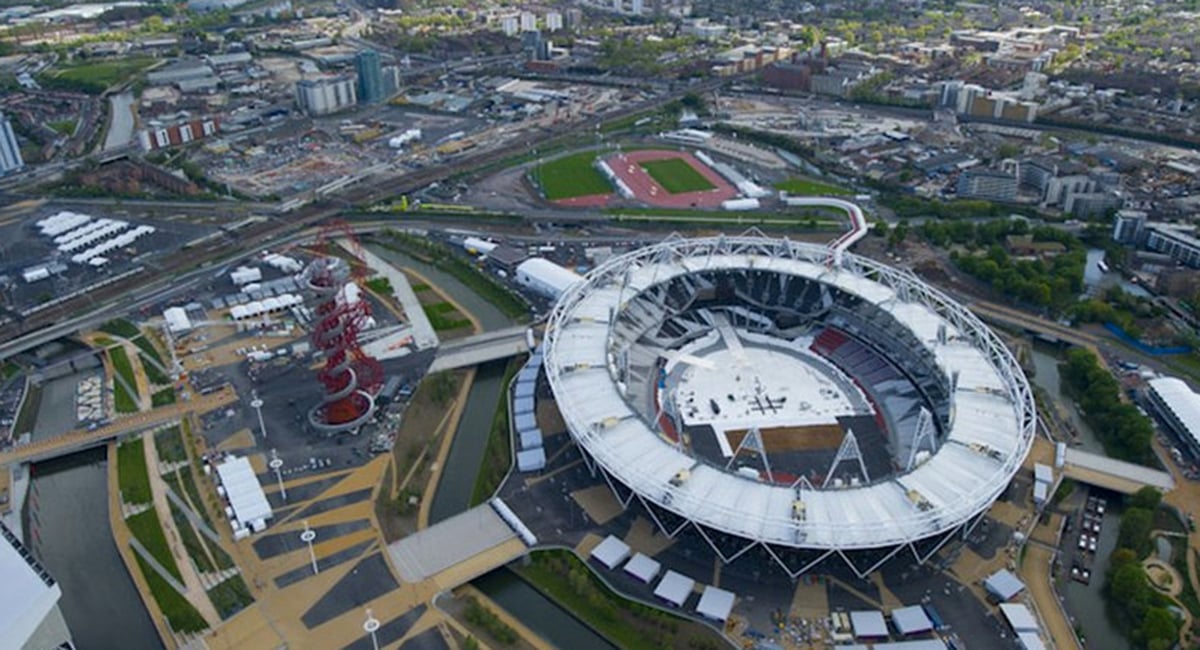 London Stadium Olympics half install