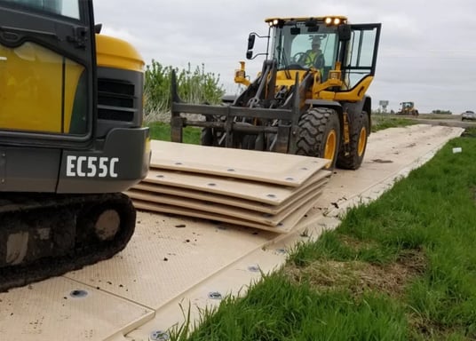 Temporary roadway and access mats