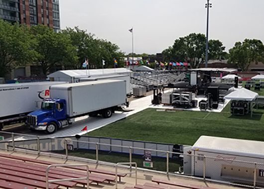 Outdoor event flooring for festivals