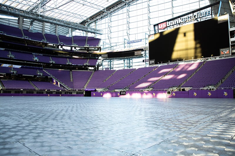 OmniDeck turf protection for U.S. Bank Stadium