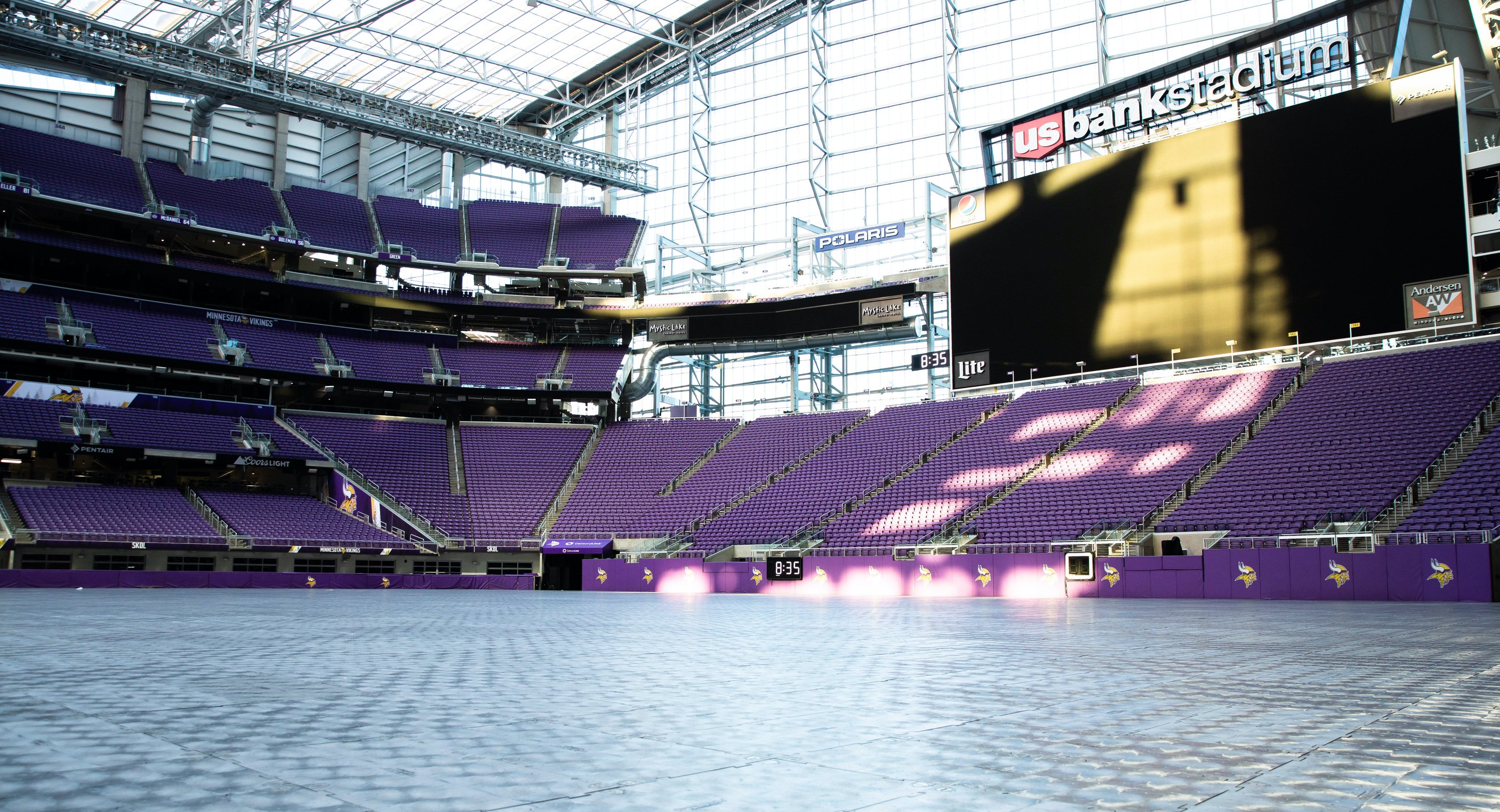 OmniDeck turf protection for U.S. Bank Stadium