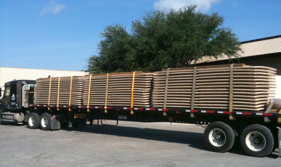 Efficient transportation for composite mats